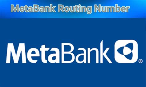 MetaBank Routing Number. . Metabank routing number